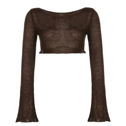 long bell sleeves one word collar